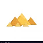 Egyptian great pyramids, attractions of Egypt vector Illustration